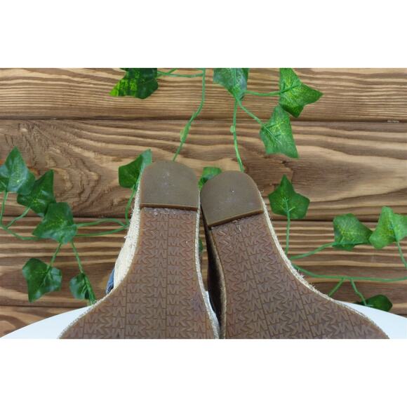 Michael Kors Sz 6.5 M Blue Gladiator Fabric Women Sandals - Picture 7 of 7